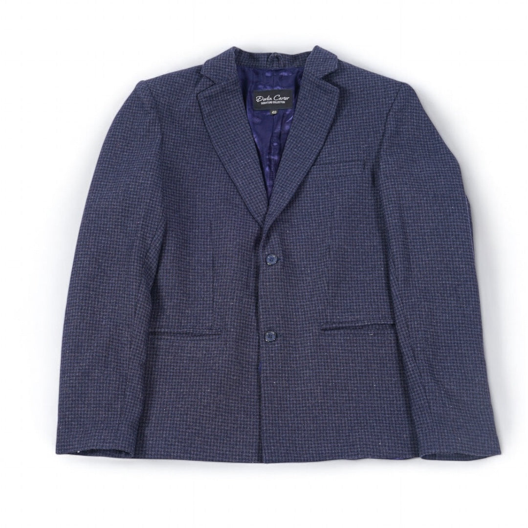 SIA "NAVY MICRO HOUNDSTOOTH" BLAZER
