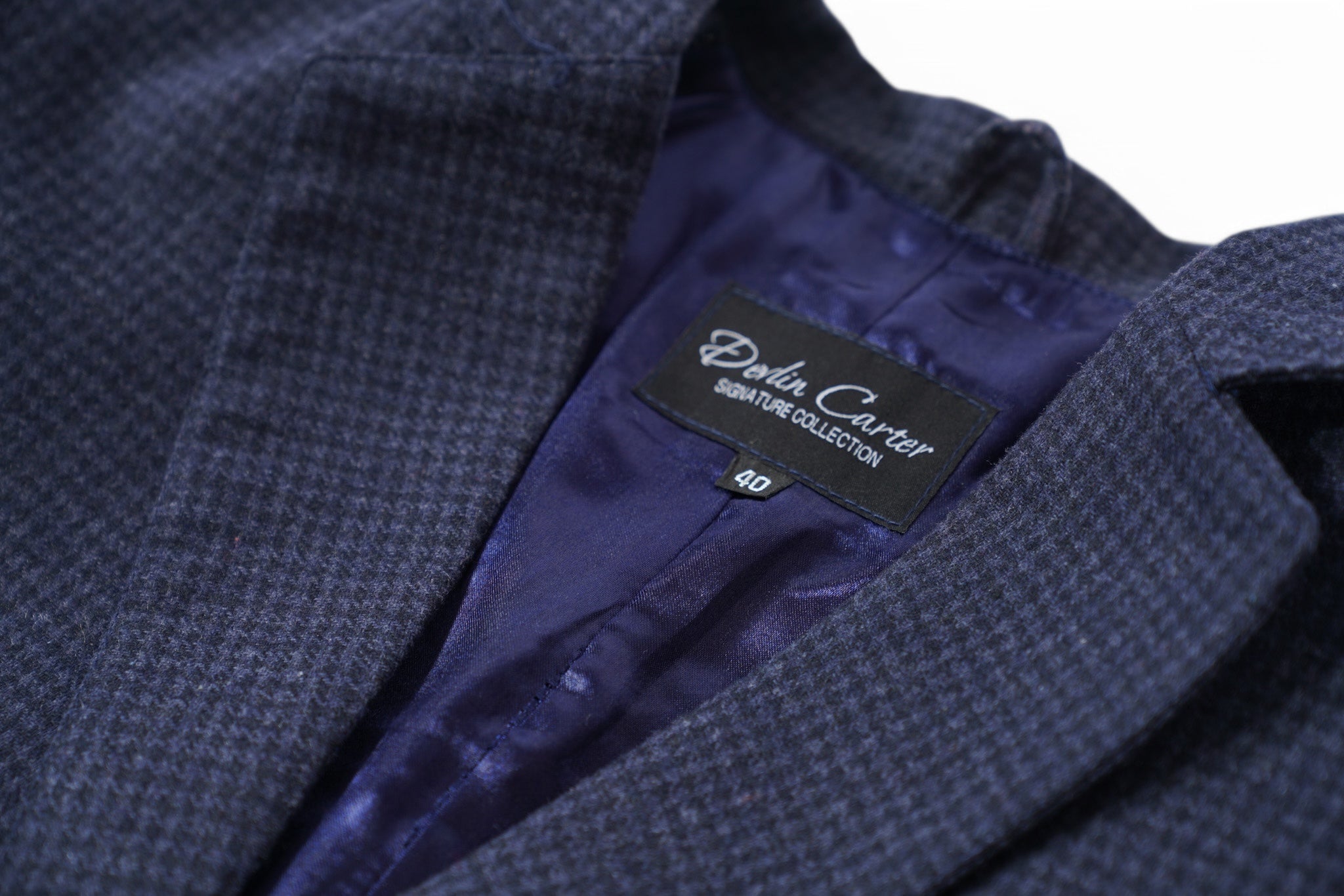SIA "NAVY MICRO HOUNDSTOOTH" BLAZER