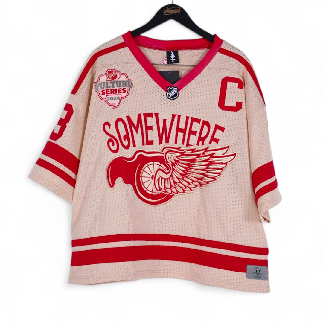 SIA "SIA WINGS " TAN/RED BOX CUT HOCKEY JERSEY