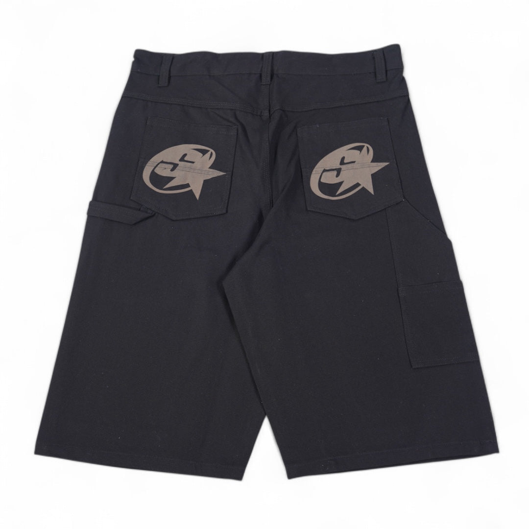 SIA LABS CUSTOM MADE “BLACK” Y2K AMH CARPENTER SHORTS