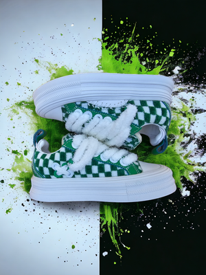 
                  
                    Load image into Gallery viewer, SIA KIDS &amp;quot;GREEN N WHITE CHECKERED&amp;quot; RERUN LOW
                  
                