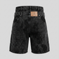 Double Waist Utility Denim Shorts (Black)