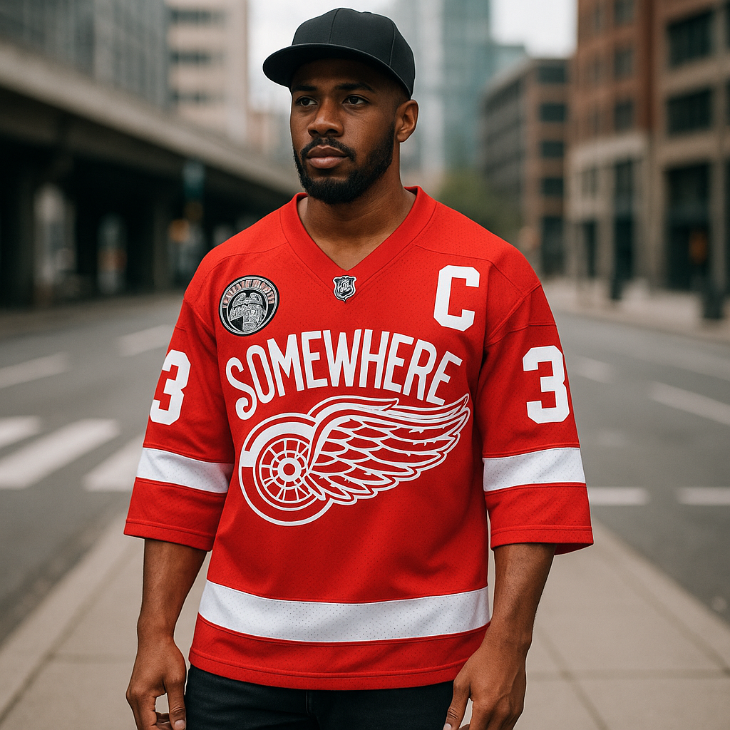 "SIA WINGS " RED/WHITE BOX CUT HOCKEY JERSEY (BACK2SCHOOL)