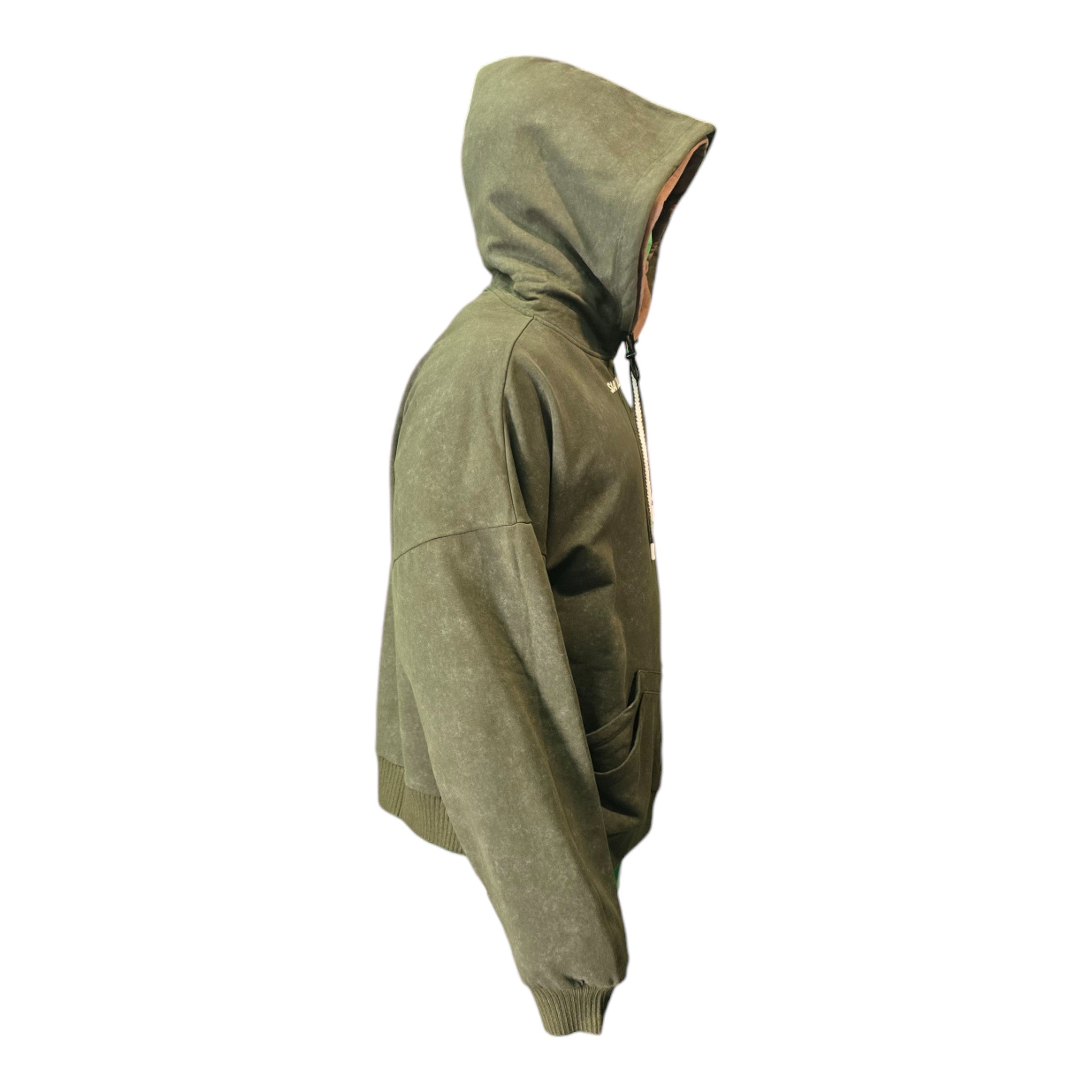 FW/24 SIA "OLIVE/COFFEE" STACKED DOUBLE HOODIE