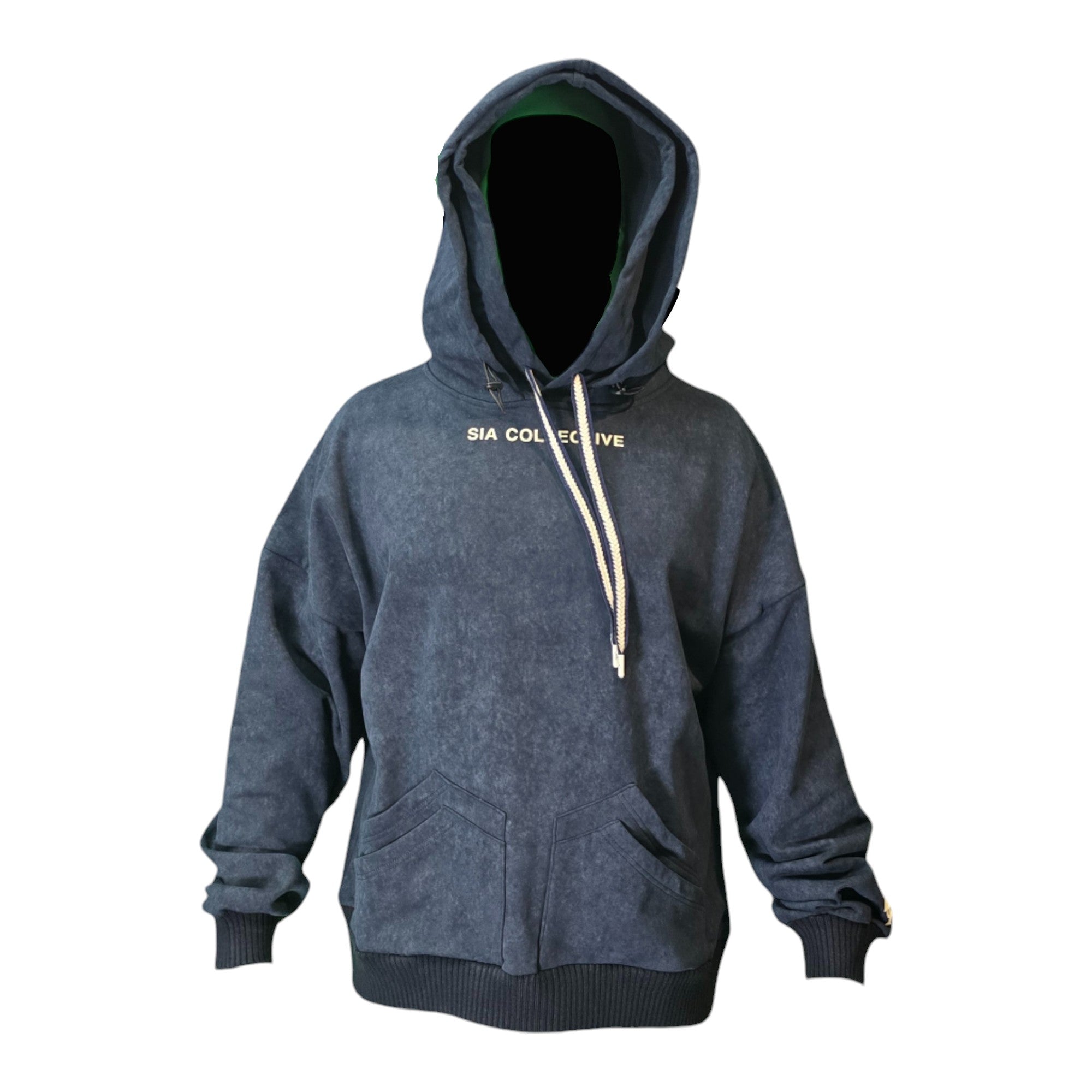 FW/24 SIA "NAVY/NAVY" STACKED DOUBLE HOODIE