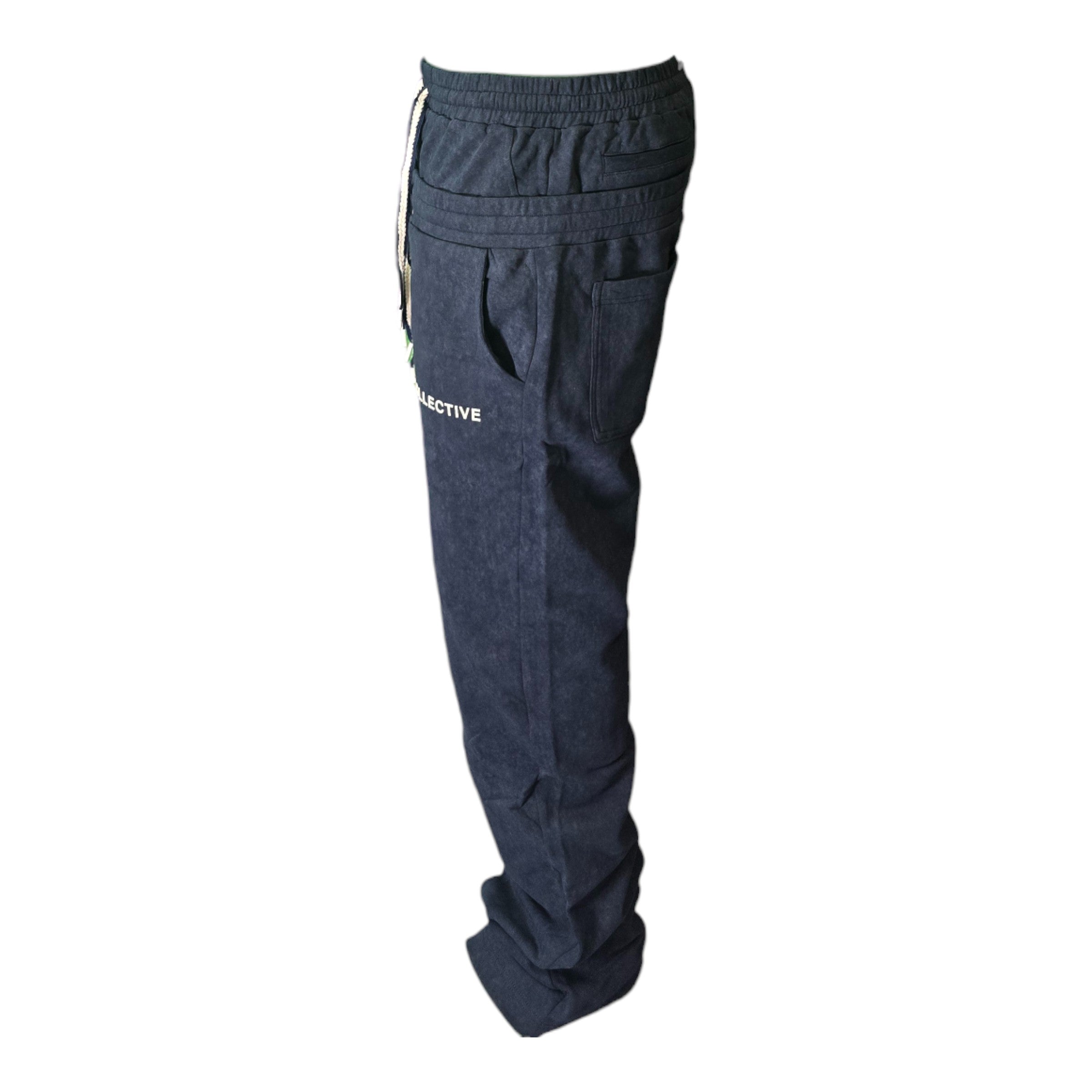 FW/24 SIA "NAVY/NAVY" STACKED DOUBLE SWEATPANTS