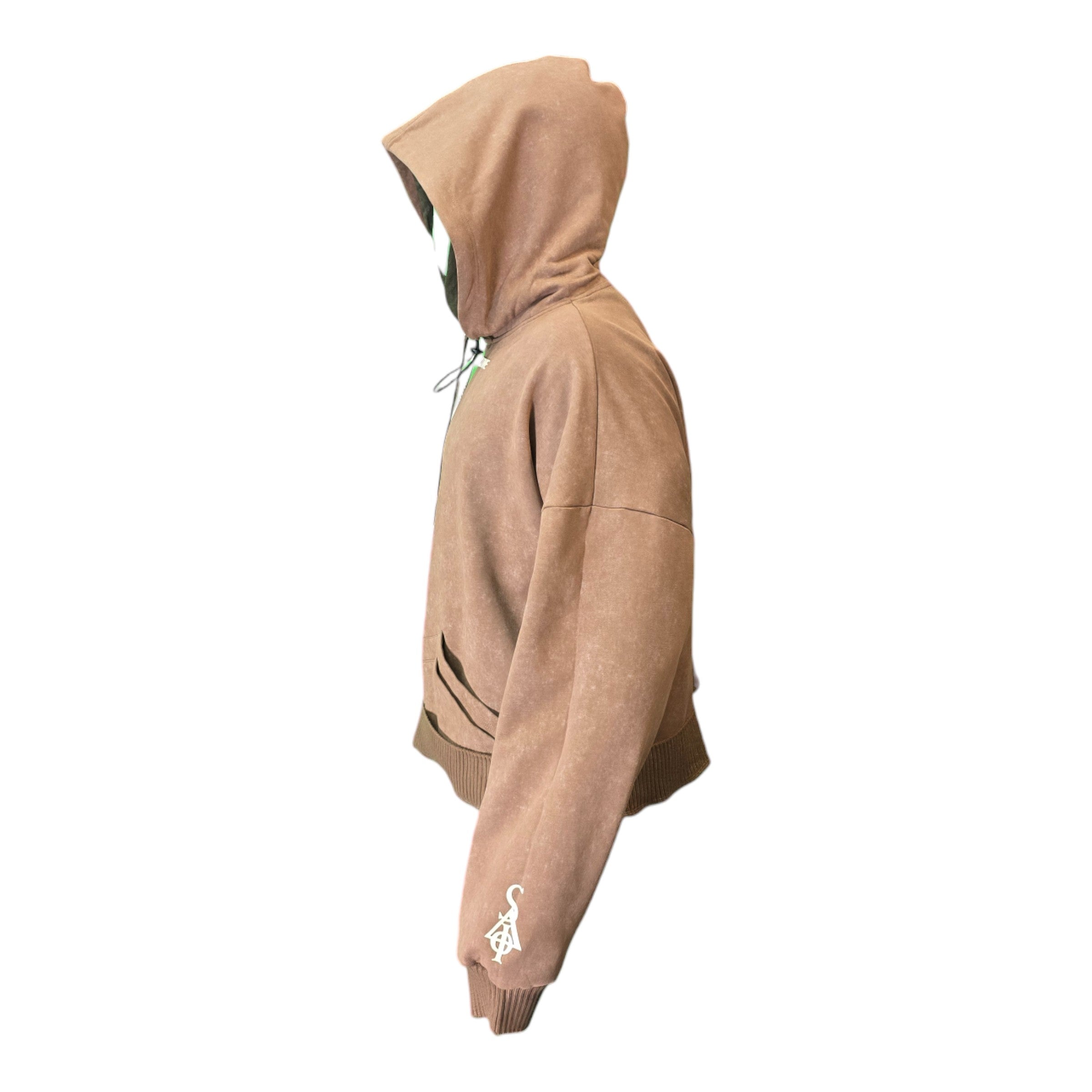 FW/24 SIA "COFFEE/OLIVE" STACKED DOUBLE HOODIE