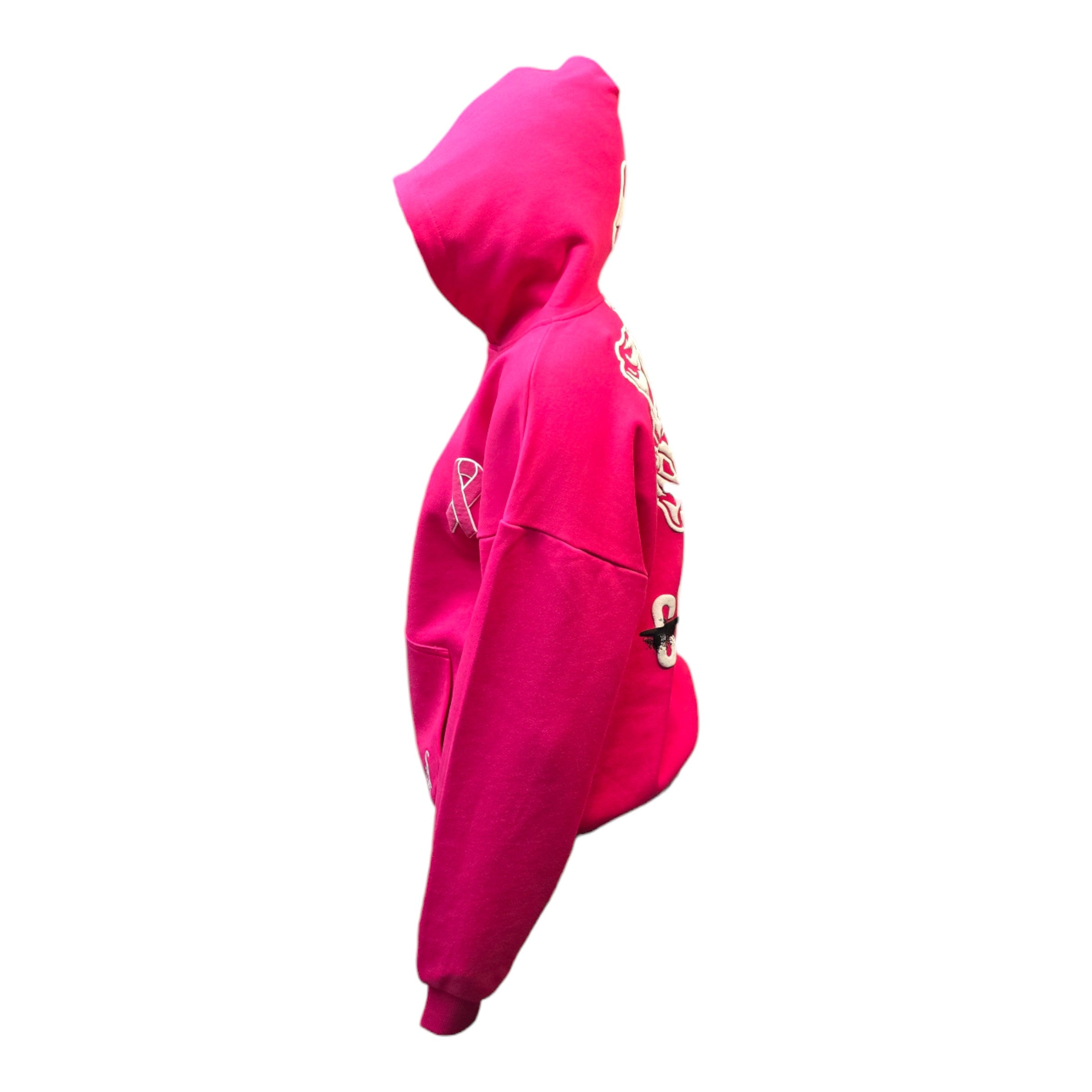 FW/24 SIA "PHUCK CANCER" PINK HOODIE