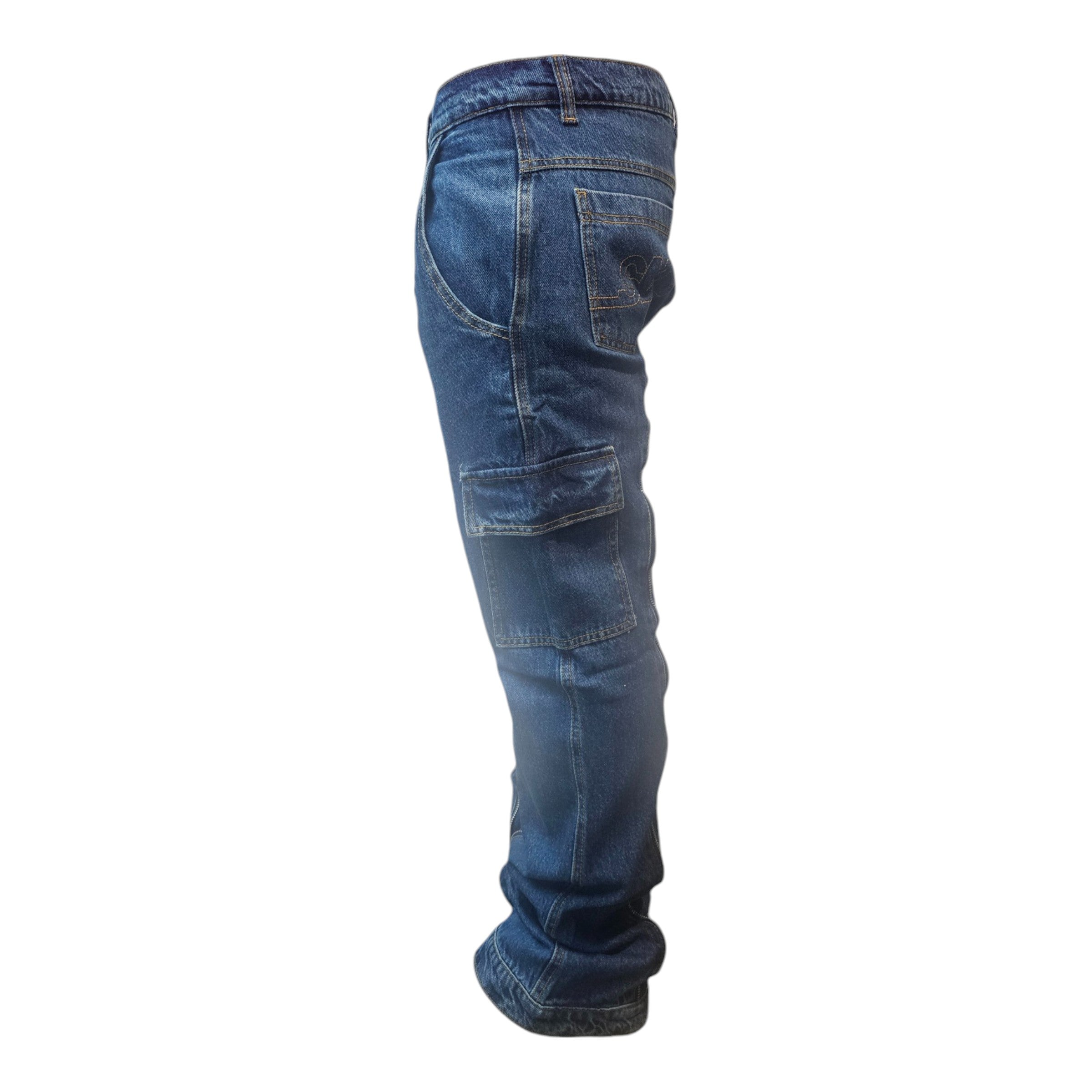 FW/24 SIA "DARK BLUE" UPSIDE-DOWN CARGO JEANS