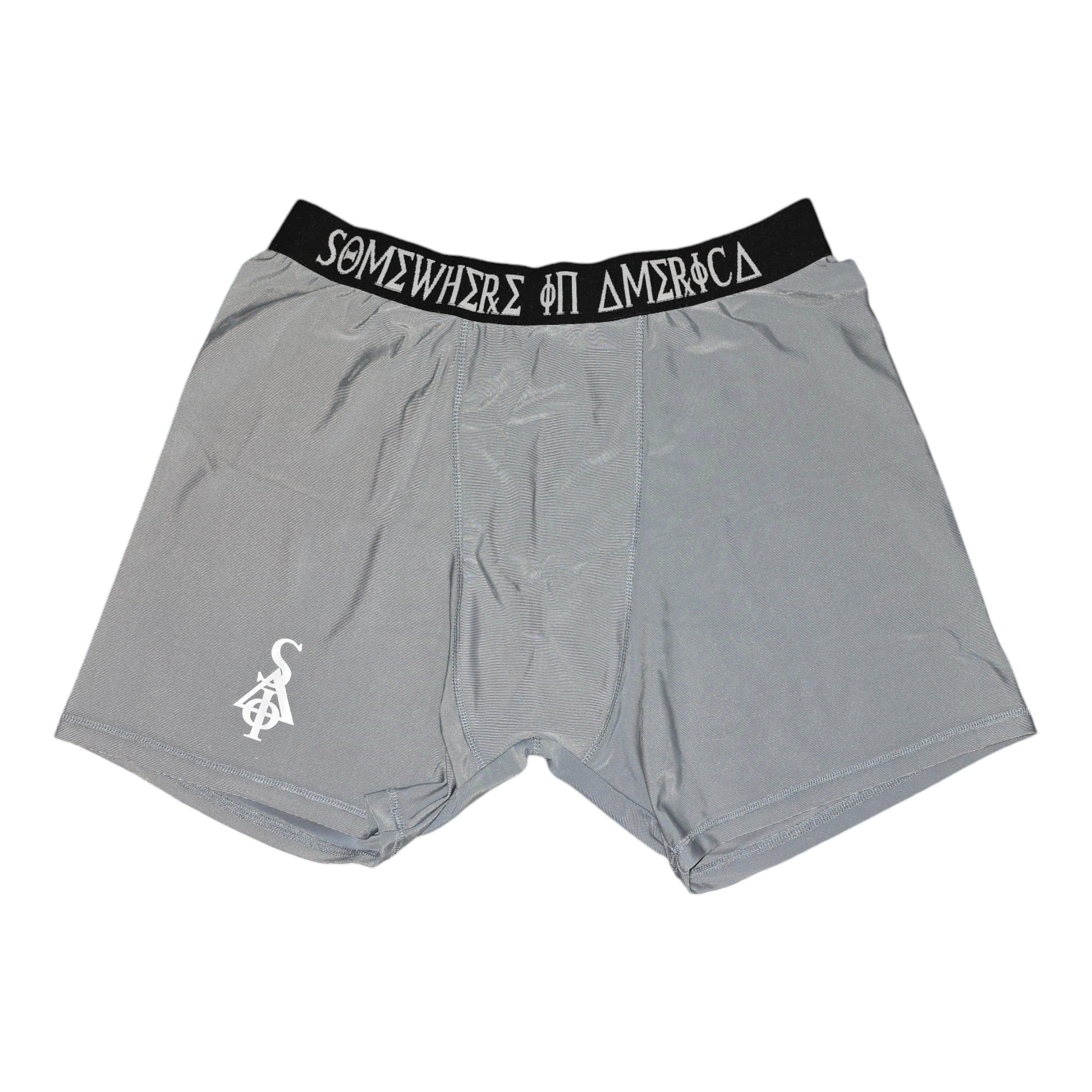 FW/24 SIA "GREY" GREEK LETTER BOXERS