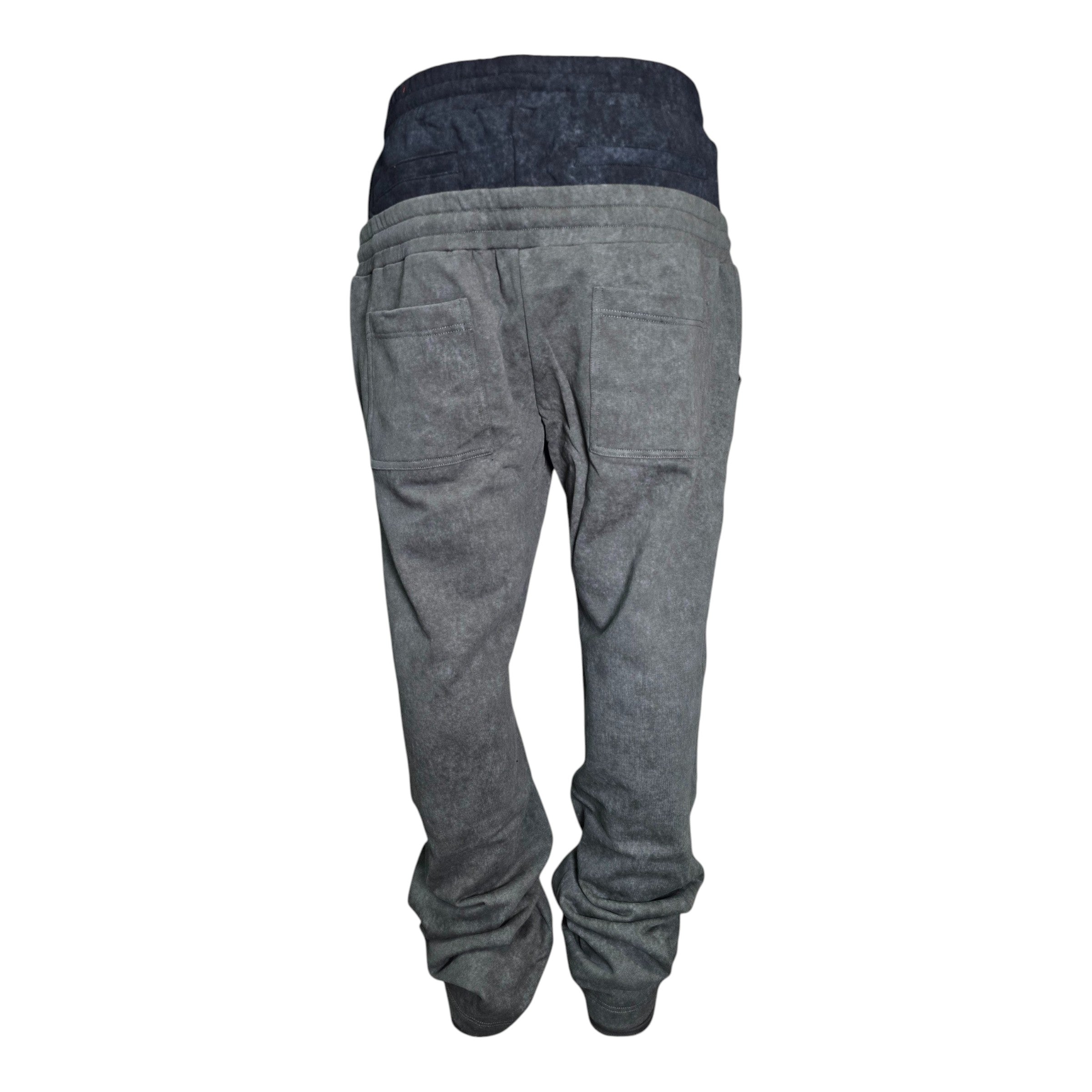 FW/24 SIA "CHARCOAL/NAVY" STACKED DOUBLE SWEATPANTS