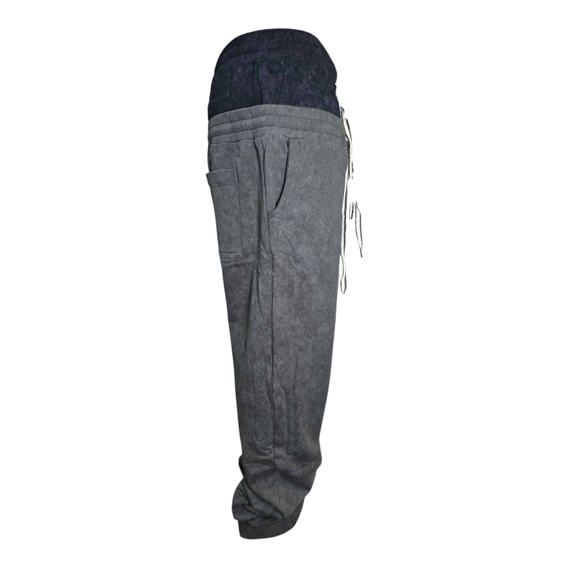 FW/24 SIA "CHARCOAL/NAVY" STACKED DOUBLE SWEATPANTS