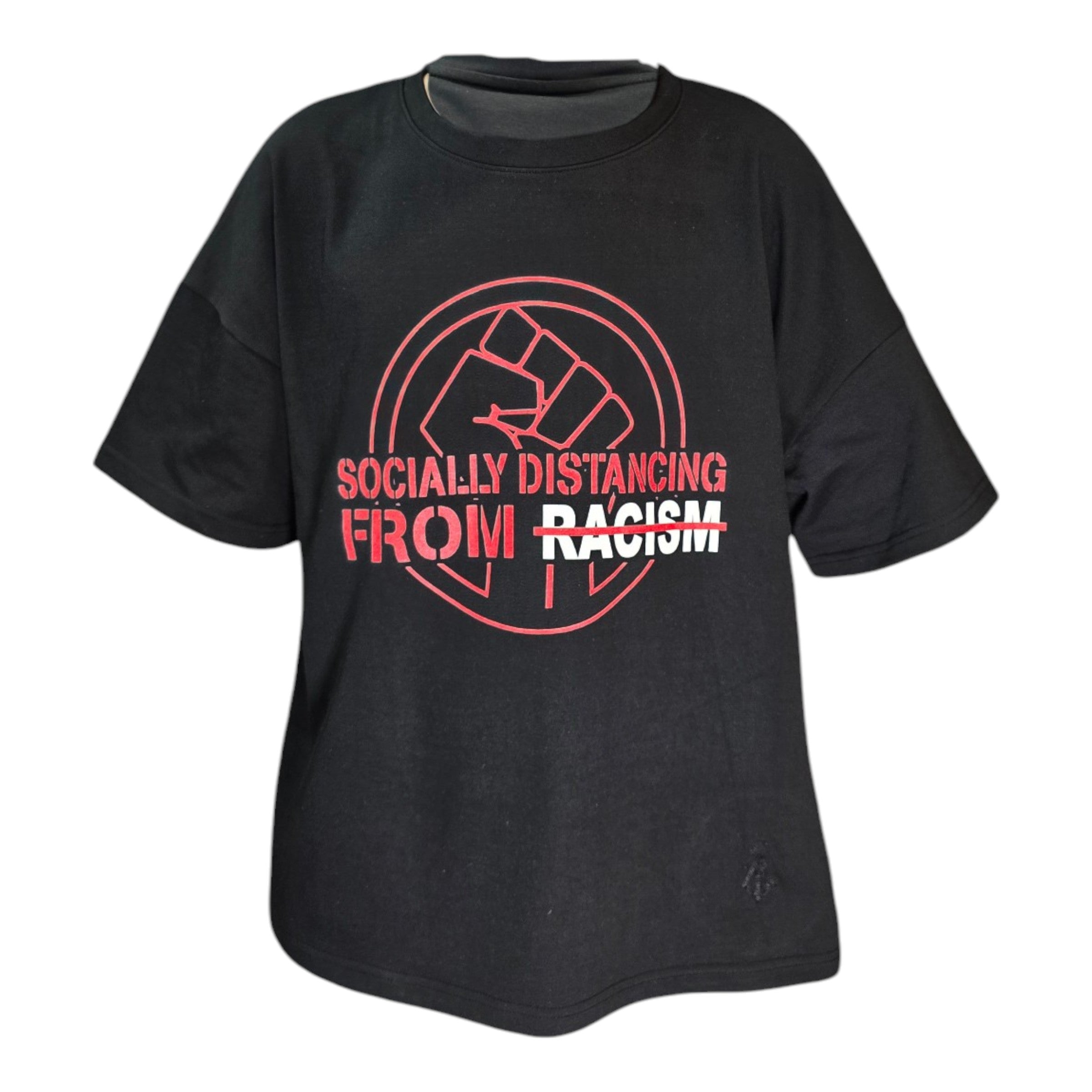 FW/24 SIA "BLACK" SOCIAL DISTANCE FROM RACISM T-SHIRT