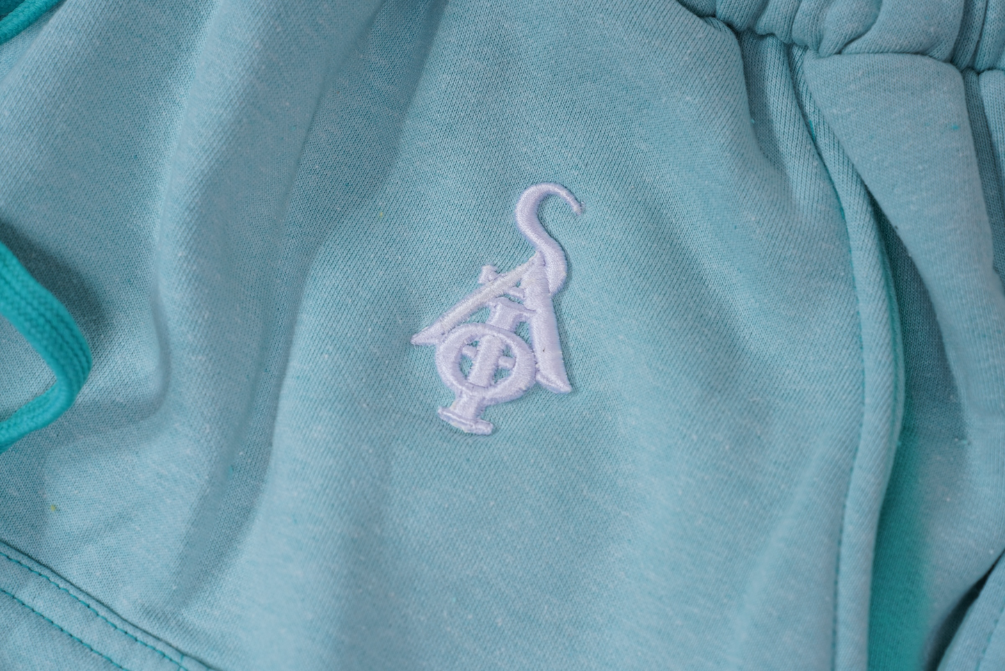 Hoodie Shorts (Turquoise Fade)
