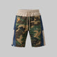 PATCHWORK DENIM SHORTS (Blue)