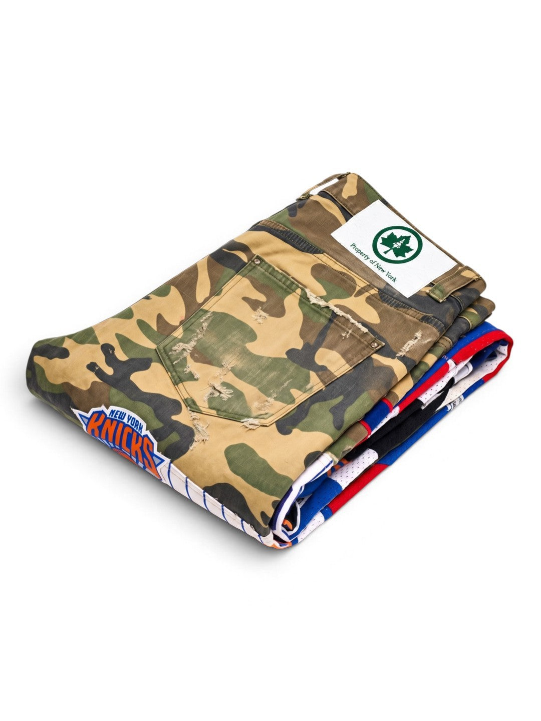 (PREORDER!!!!!) WHAT THE NEW YORK UPCYCLED PATCHWORK CAMO PANTS