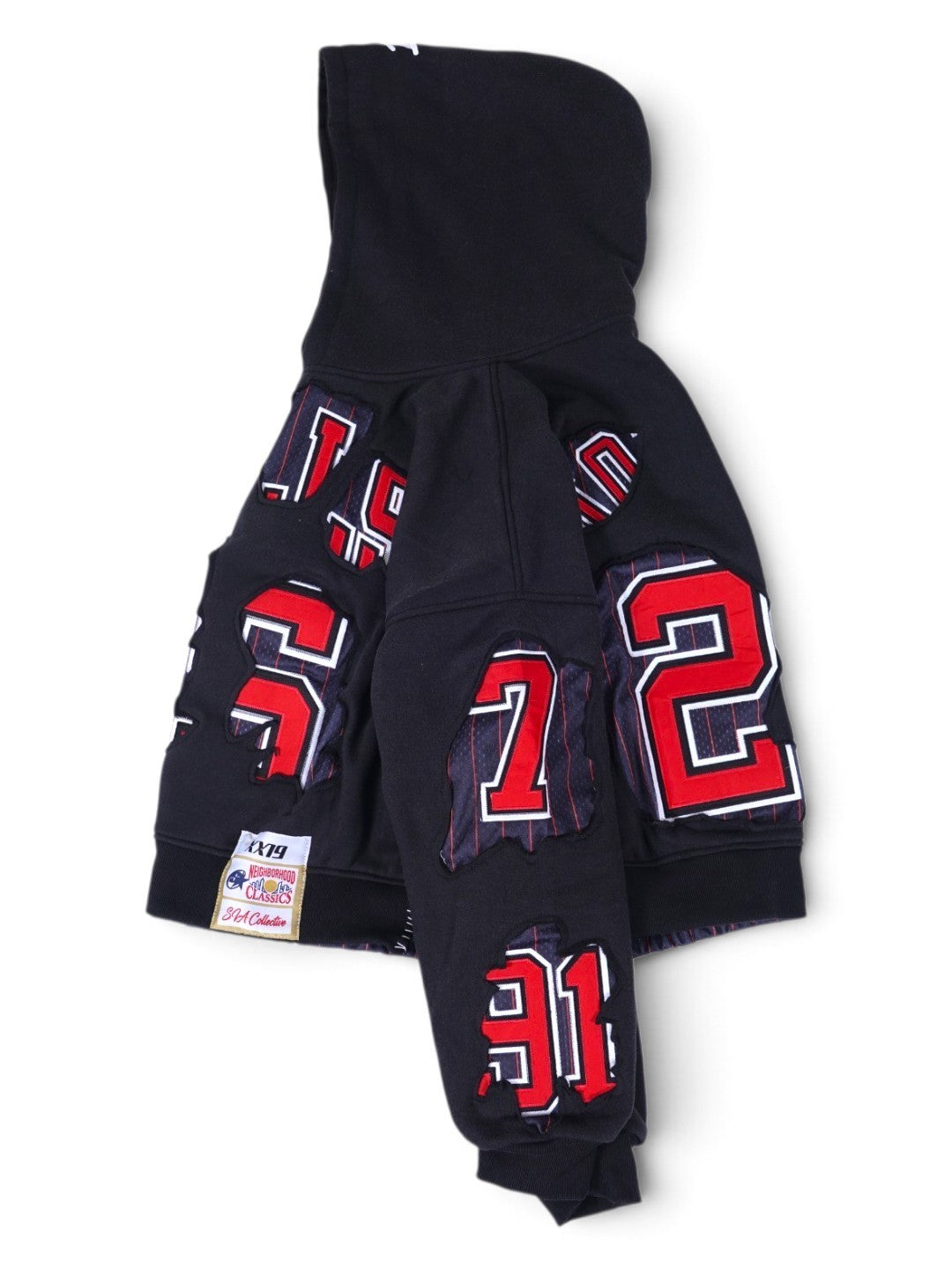 (PREORDER!!!!!) HANDMADE UPCYCLE HOODIE - (CHICAGO PINSTRIPES)