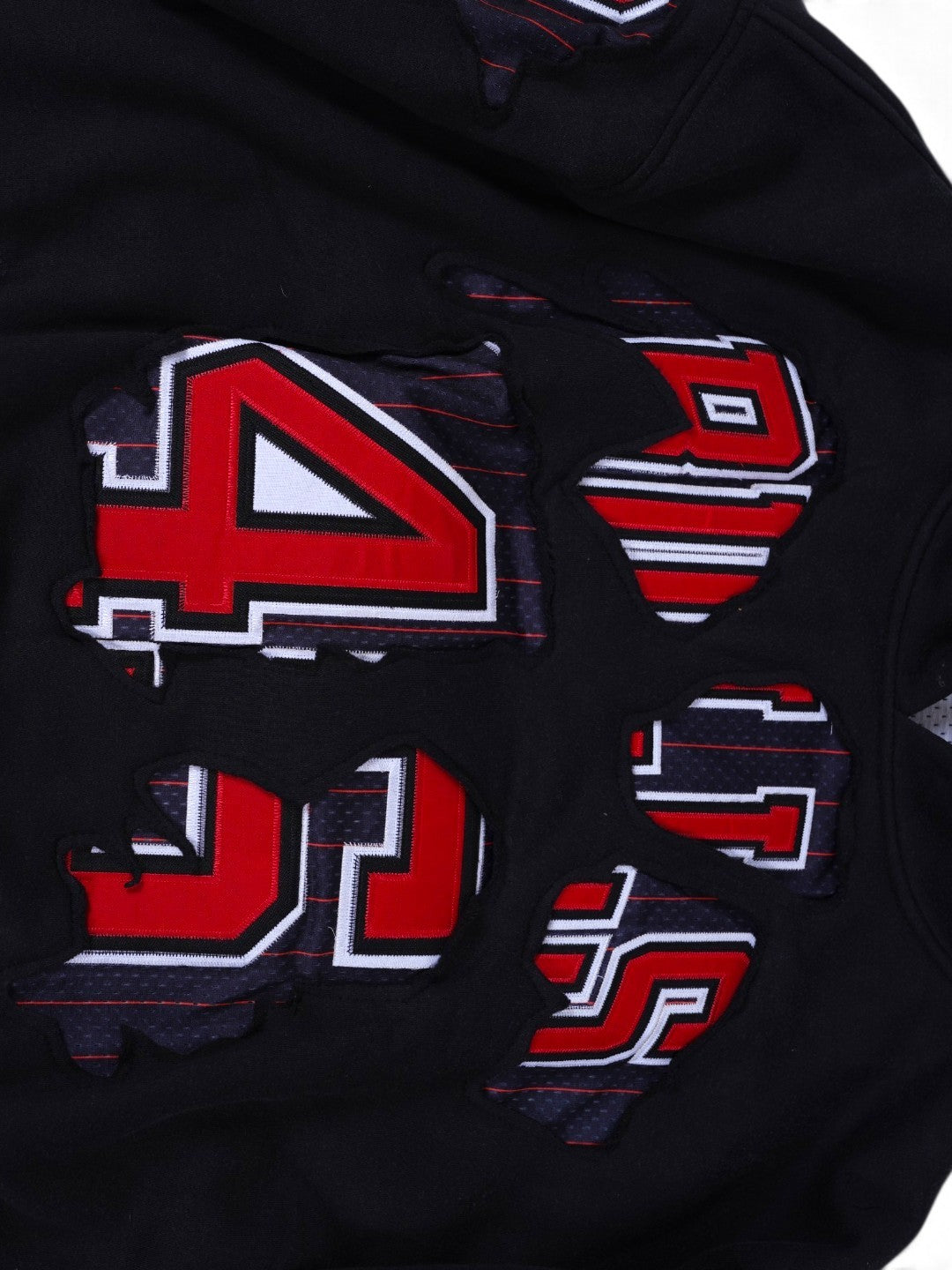 (PREORDER!!!!!) HANDMADE UPCYCLE HOODIE - (CHICAGO PINSTRIPES)