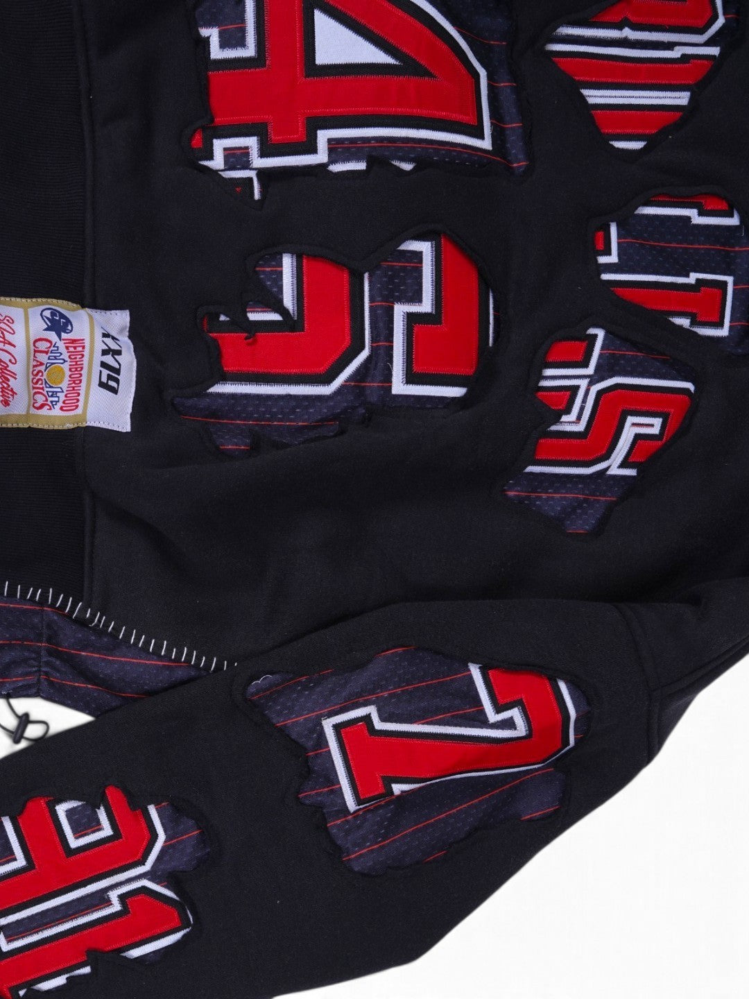 (PREORDER!!!!!) HANDMADE UPCYCLE HOODIE - (CHICAGO PINSTRIPES)