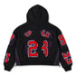 (PREORDER!!!!!) HANDMADE UPCYCLE HOODIE - (CHICAGO PINSTRIPES)