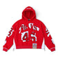 (PREORDER!!!!!) HANDMADE UPCYCLE HOODIE - (CHICAGO RED)