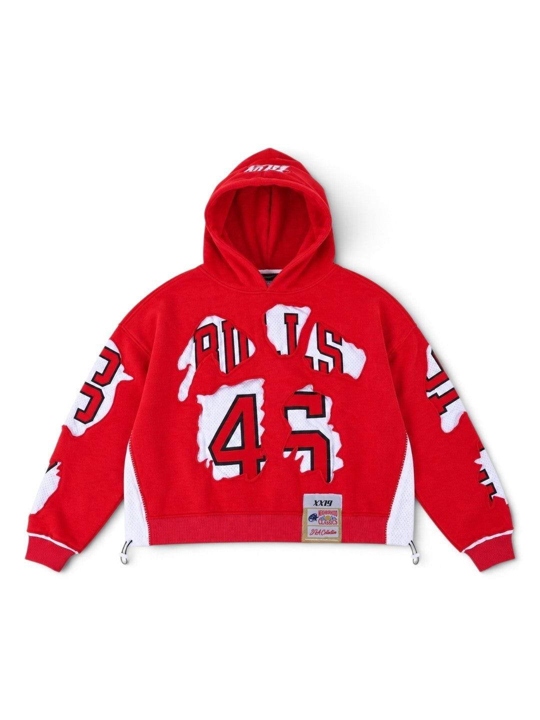 (PREORDER!!!!!) HANDMADE UPCYCLE HOODIE - (CHICAGO RED)