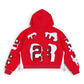 (PREORDER!!!!!) HANDMADE UPCYCLE HOODIE - (CHICAGO RED)