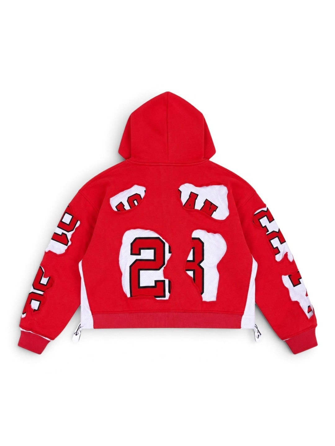 (PREORDER!!!!!) HANDMADE UPCYCLE HOODIE - (CHICAGO RED)