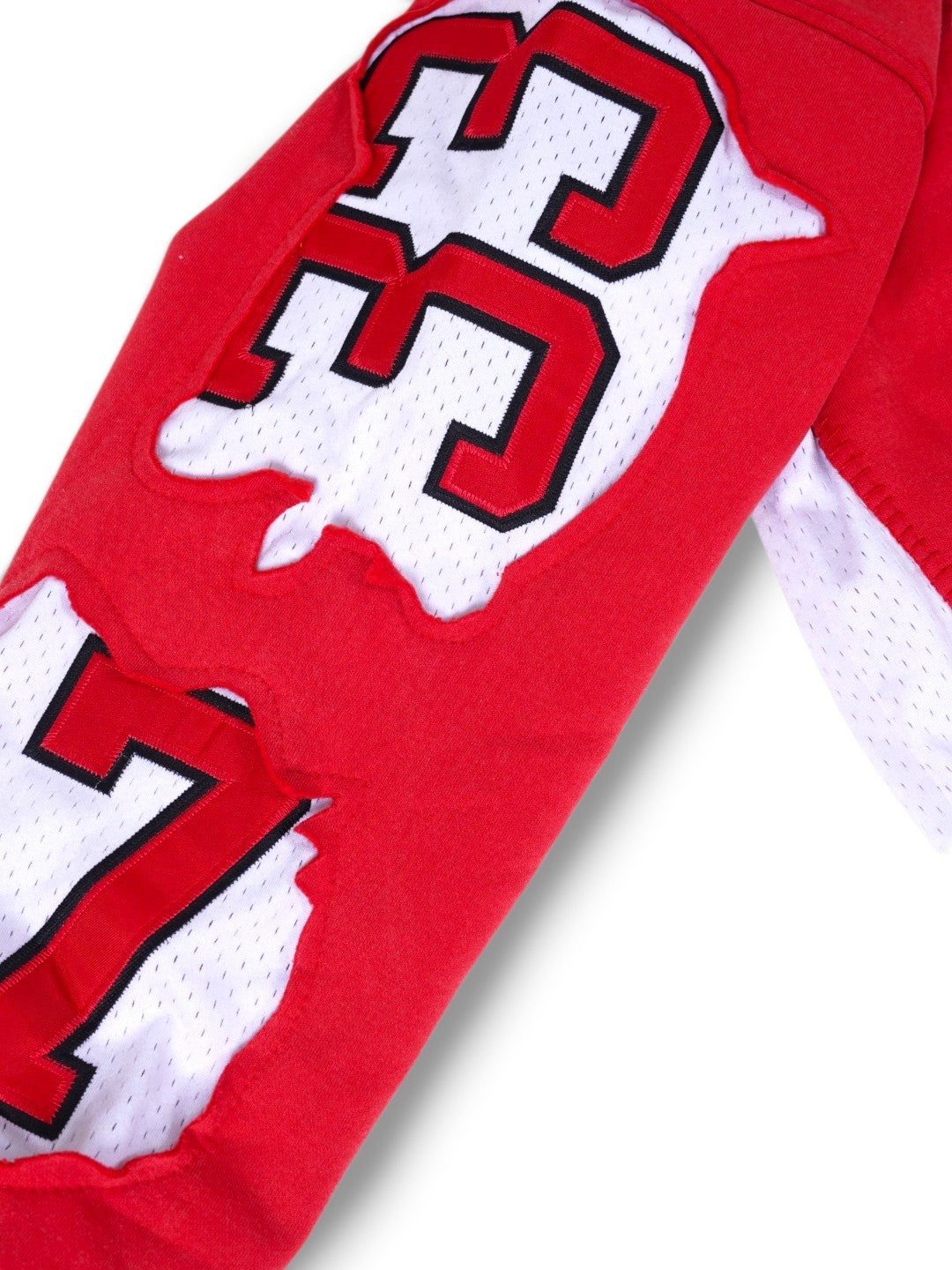 (PREORDER!!!!!) HANDMADE UPCYCLE HOODIE - (CHICAGO RED)