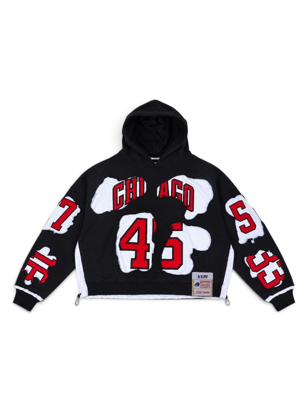 (PREORDER!!!!!) HANDMADE UPCYCLE HOODIE - (CHI-CITY)