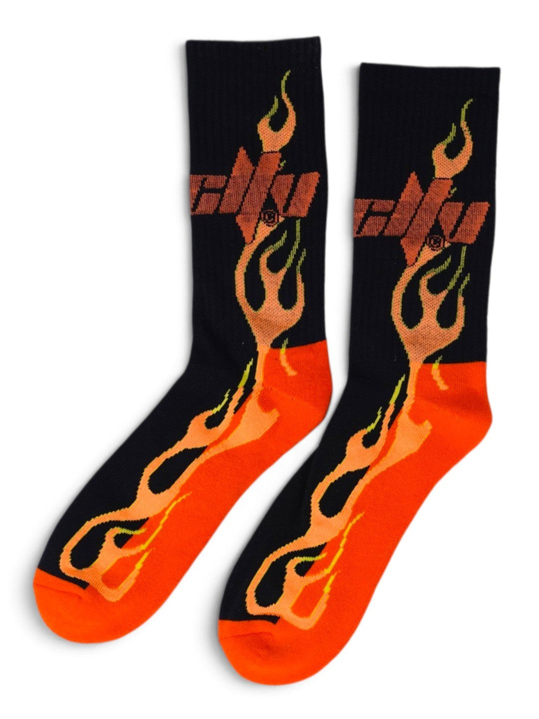 ORANGE SKULL SOCKS