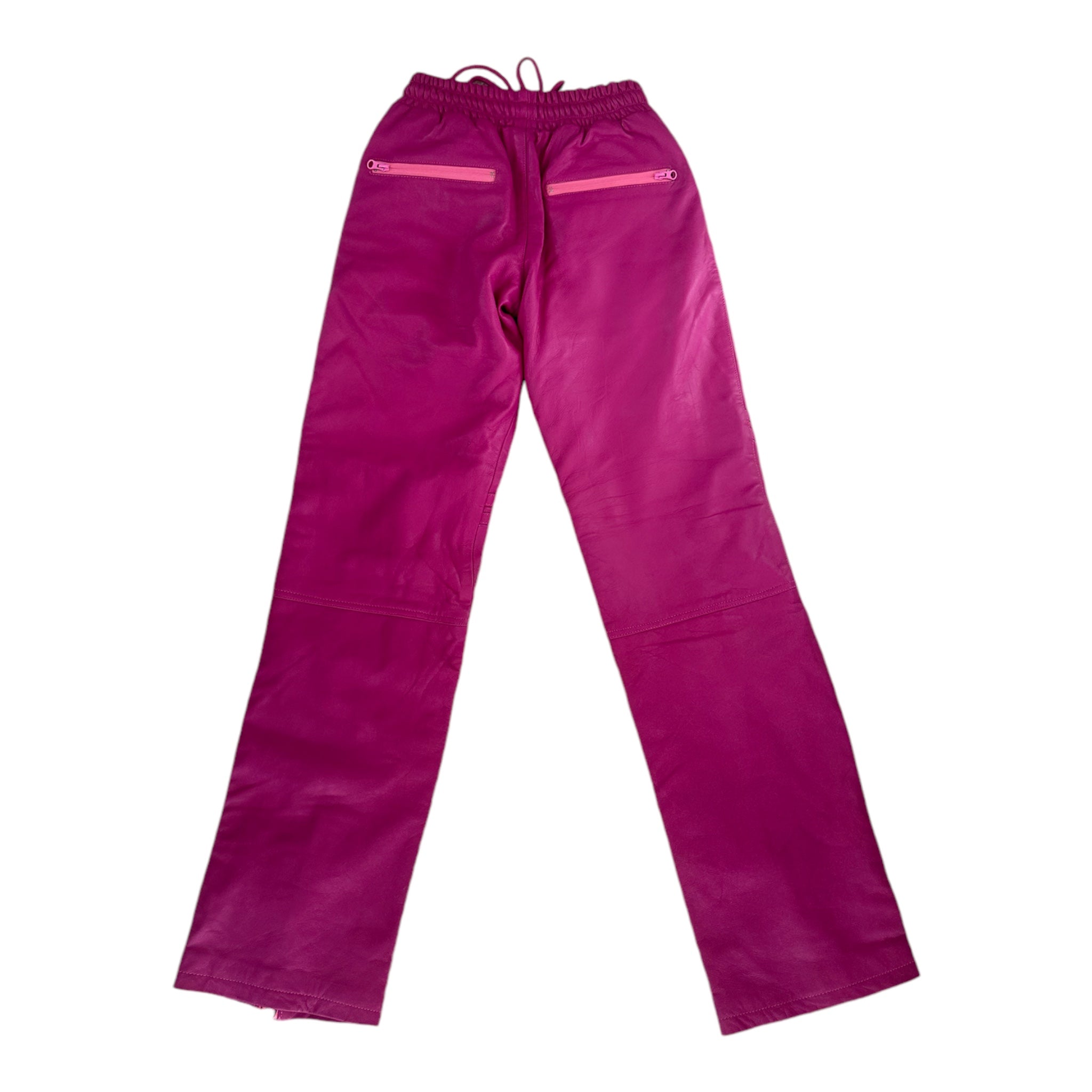 FW/24 SIA HER “ATLANTIC” LEATHER CARGO PANTS (MAGENTA)