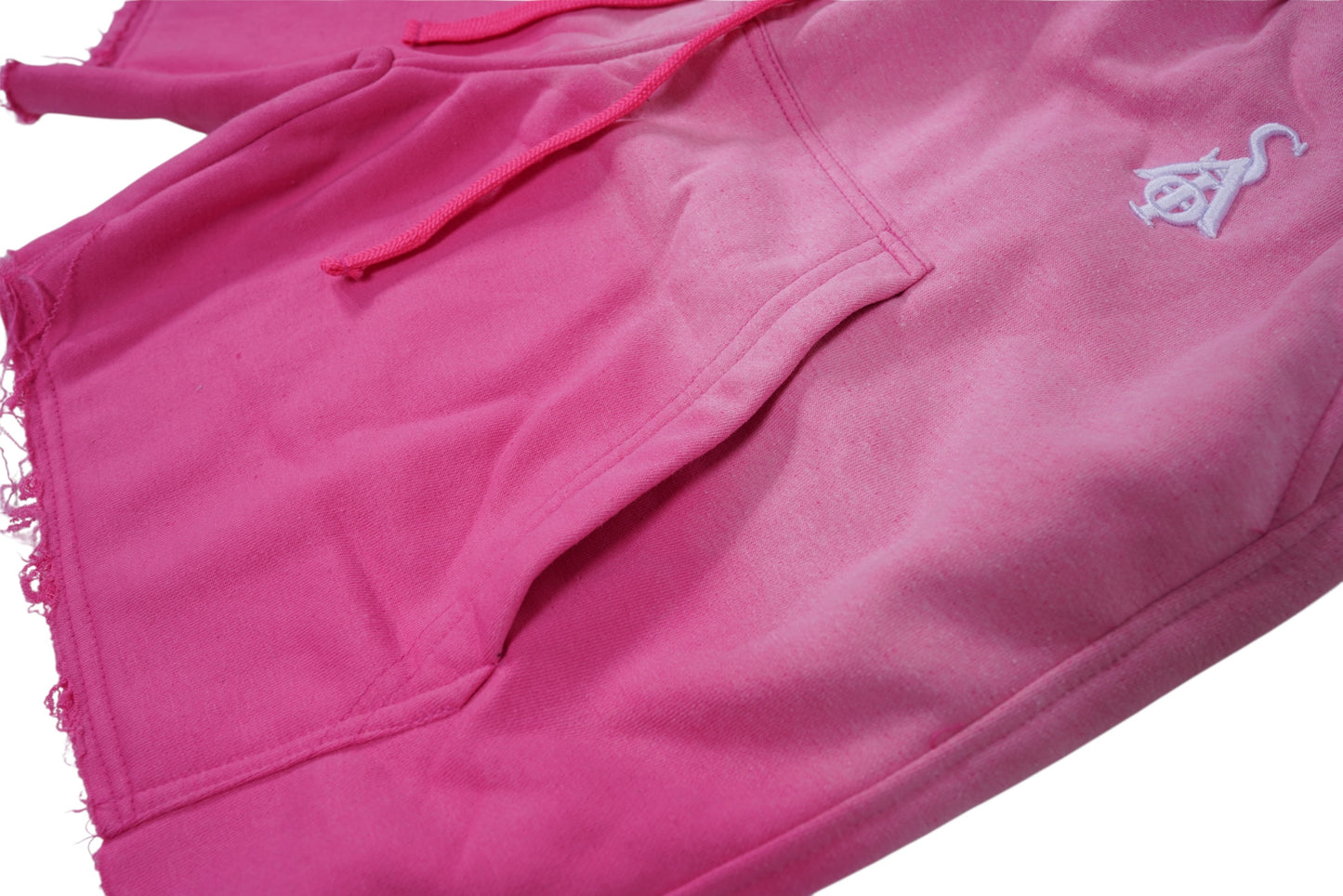 Hoodie Shorts (Pink Fade)