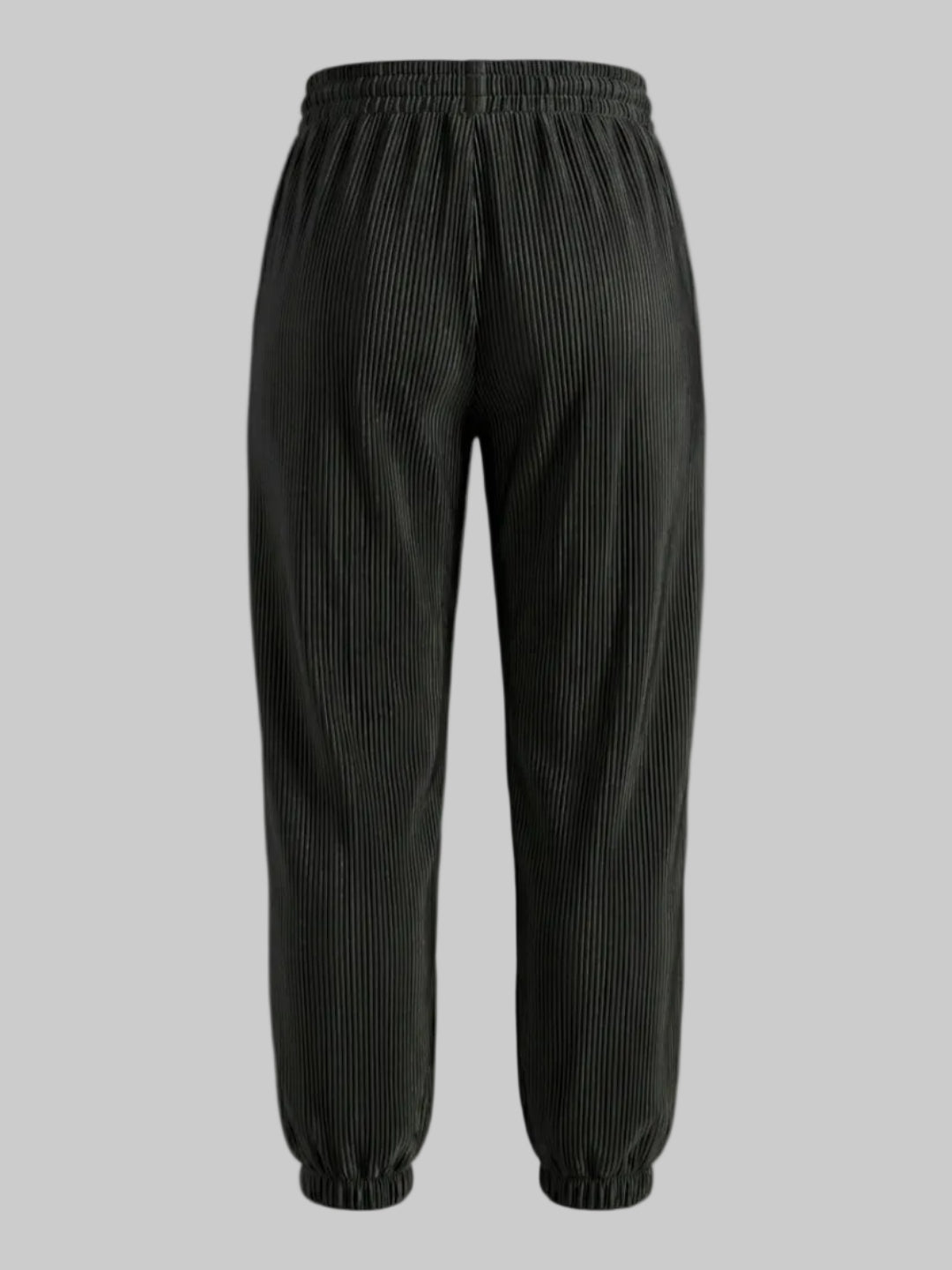 SIA HER RELAXED PLISSE DRAWSTRING PANTS (BLACK)