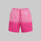 Hoodie Shorts (Pink Fade)