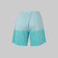 Hoodie Shorts (Turquoise Fade)