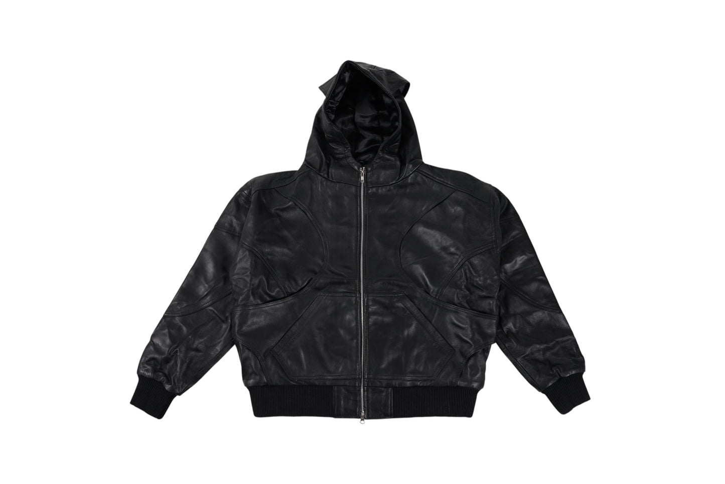 ALIEN LEATHER HOODIE (ALLBLACK)