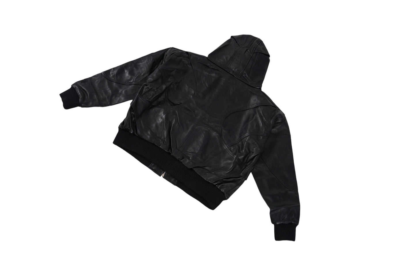 ALIEN LEATHER HOODIE (ALLBLACK)