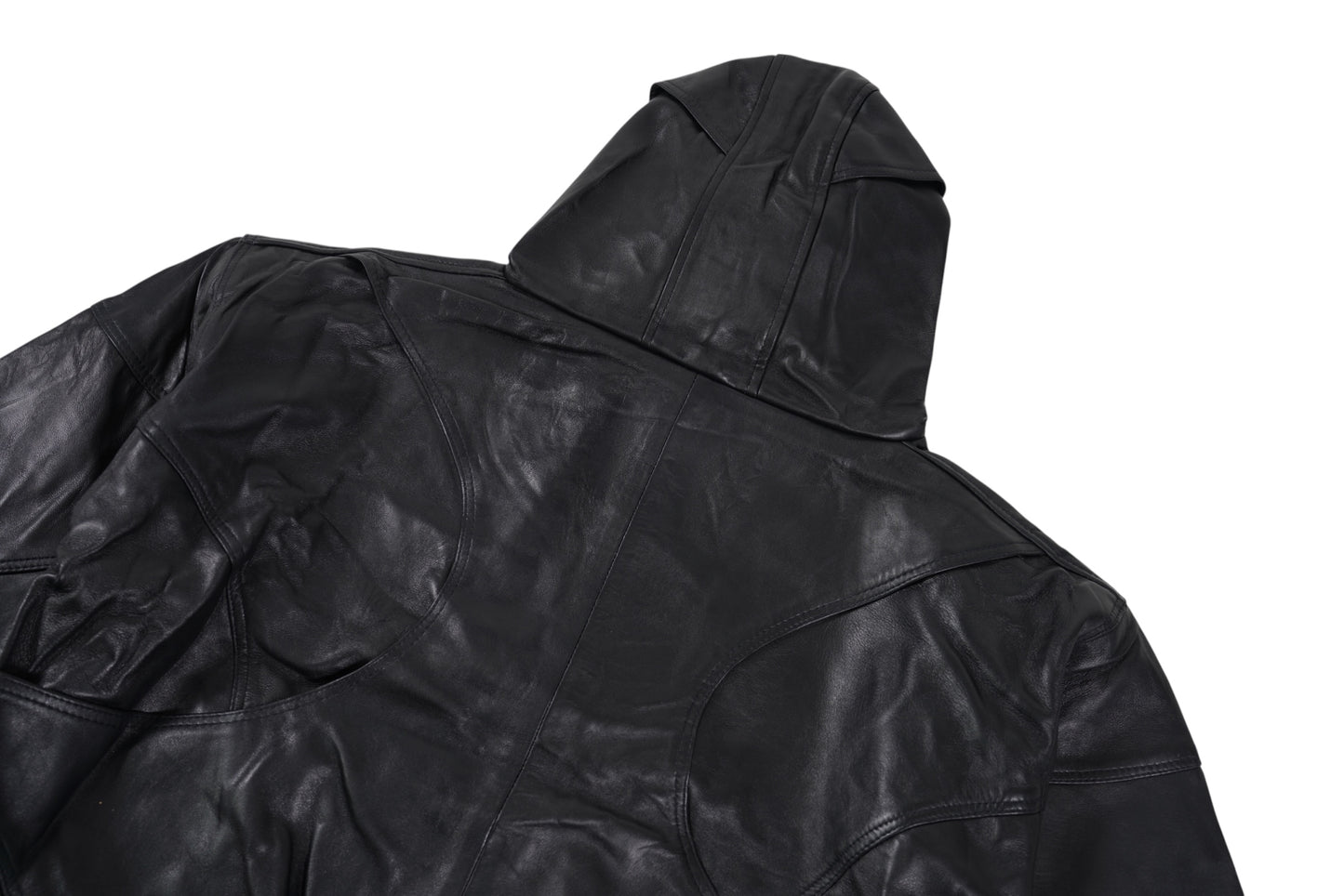 ALIEN LEATHER HOODIE (ALLBLACK)