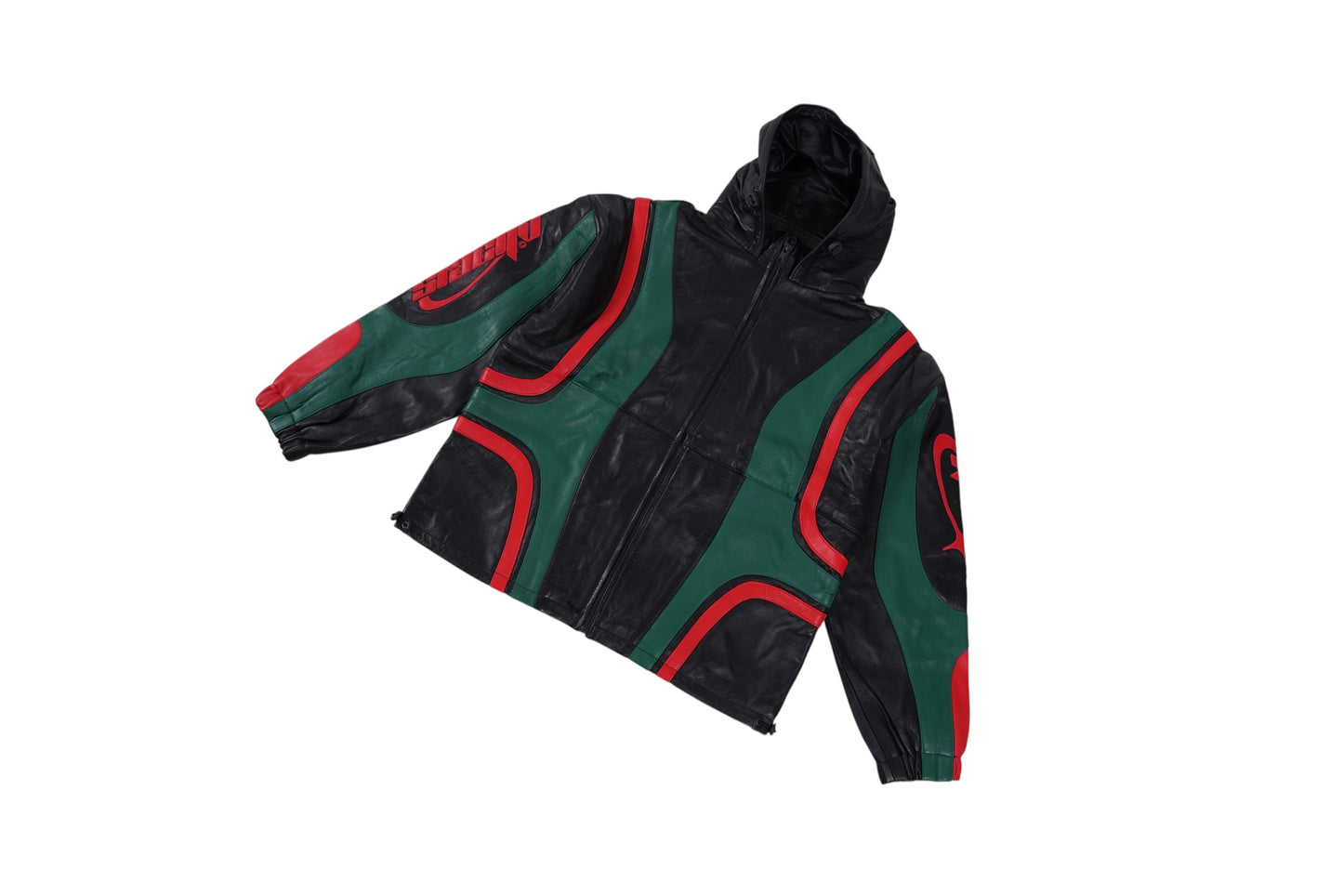 LEATHER TRACK HOODIE (RBG)