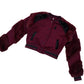 SIA HER Cropped Fur Varsity Jacket (Maroon)