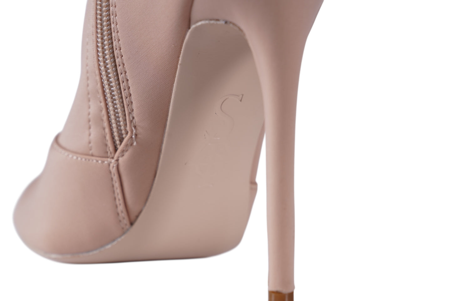 SIA HER NEOPRENE PEEP TOE BOOTIES (Beige)
