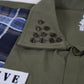 LOVE NOT WAR BUTTON UP (Olive)