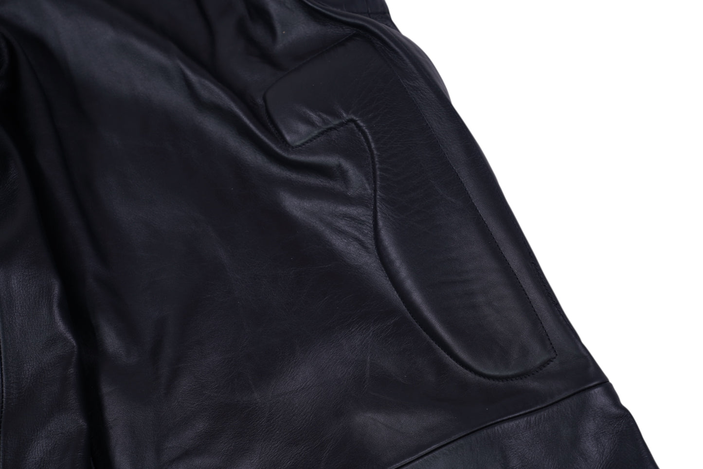 LEATHER MOTO PADDED PANTS (BLACK)