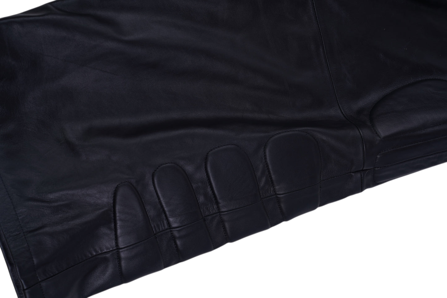 LEATHER MOTO PADDED PANTS (BLACK)