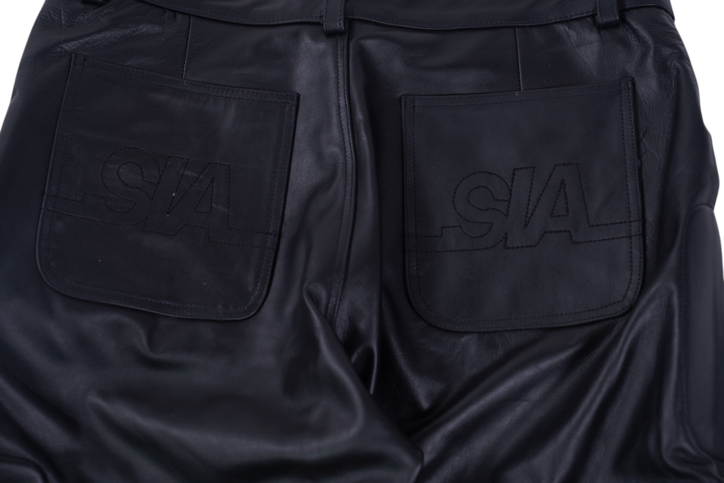 LEATHER MOTO PADDED PANTS (BLACK)