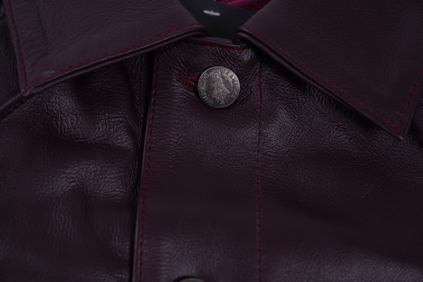 LEATHER MOTO JACKET (BURGUNDY)