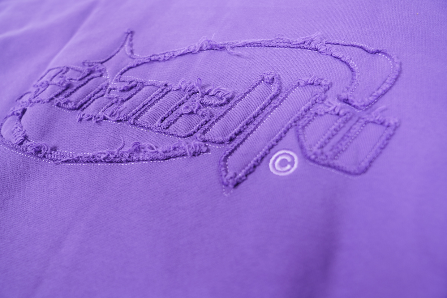 Distressed Relaxed Hoodie (Purple)