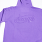 Distressed Relaxed Hoodie (Purple)