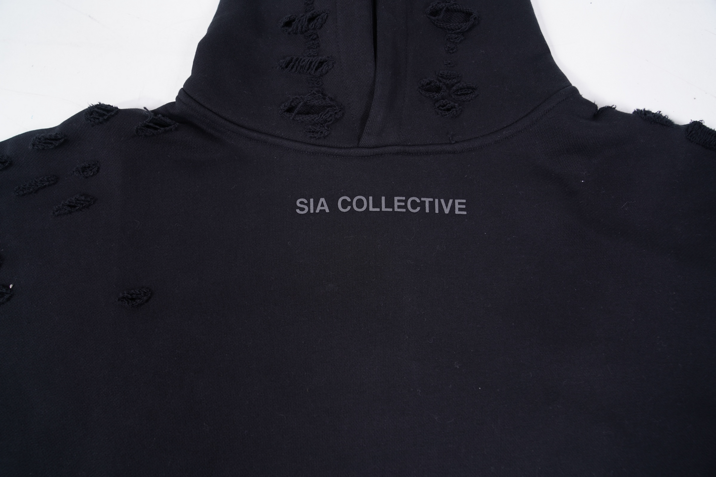 Distressed Relaxed Hoodie (black)